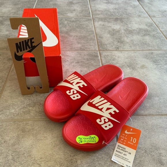 nike sb red slides